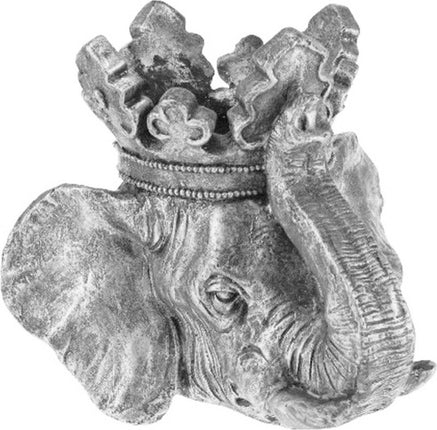 Bloempot Olifant - Bloempotten voor Binnen en Buiten - Plantenbak - Beton - Grijs - 43 cm breed