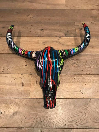 Skull geschilderd zwart