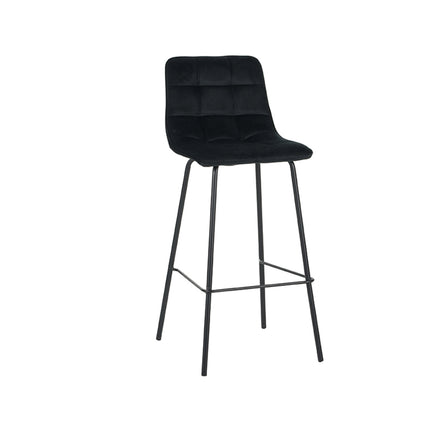 Barkruk Bistro - Zwart - Fluweel