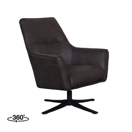 Fauteuil Tod - Antraciet - Micro Suede