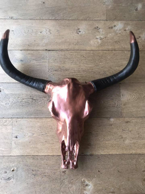 Skull brons zwart 74 cm x 80 cm