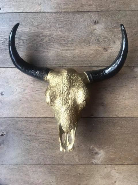 Skull 40 cm  gold