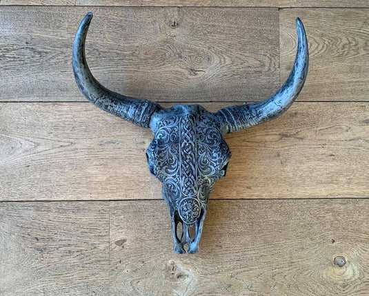 Skull 40 cm antraciet