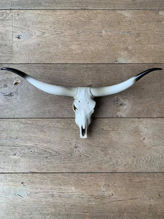 Skull effen wit zwarte uiteinden