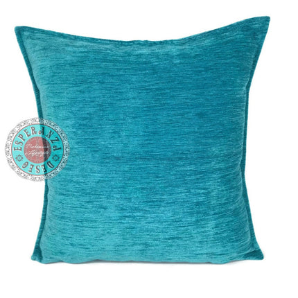 Turquoise kussenhoes/cushion cover ± 45x45cm