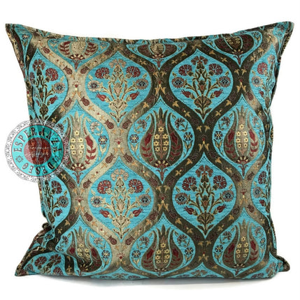 Tulip turquoise kussenhoes/cushion cover ± 70x70cm
