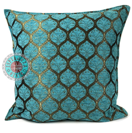 Honingraat turquoise kussenhoes/cushion cover ± 70x70cm