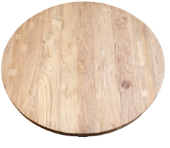 Eetkamer tafelblad Rond Massief Teak 140