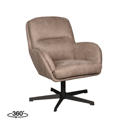 Fauteuil Moss - Taupe - Micro Suede