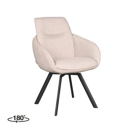 Eetkamerstoel Beauty - Naturel - Boucle