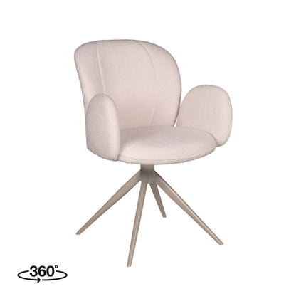 Eetkamerstoel Kimball - Naturel - Boucle