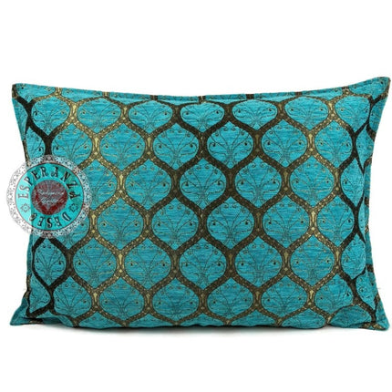 Honingraat turquoise kussenhoes/cushion cover ± 50x70cm