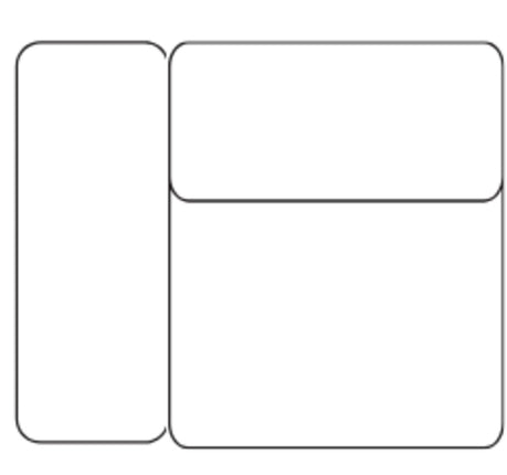 Bank Vitoro - Naturel - Stof - 1,5-Zits Arm Links VS