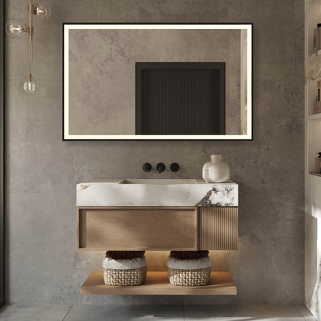 Spiegel met Verlichting - Badkamerspiegel - Wandspiegel - Spiegels - LED - Anti-condens - 80 x 60 cm