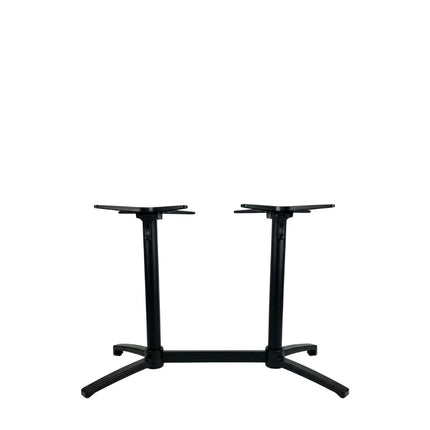 LABEL51 Eetkamertafel Tafelpoot Vouwbaar - Zwart - Metaal - 72 cm - Dubbel