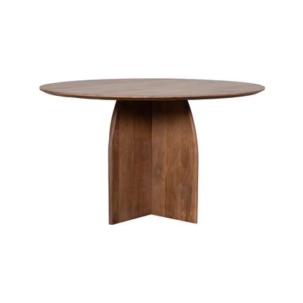 LABEL51 Eetkamertafel Mick - Nature Smooth - Mangohout - 130 cm - Rond