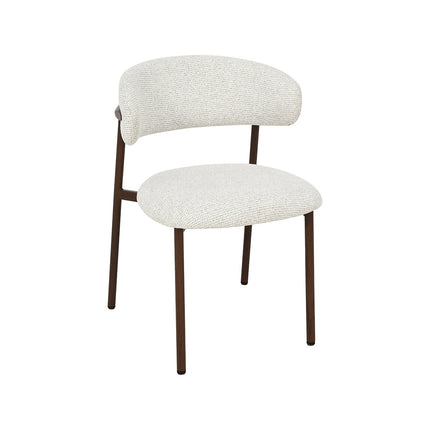 LABEL51 Eetkamerstoel Kaito - Naturel - Geweven - Walnoot Houten Frame