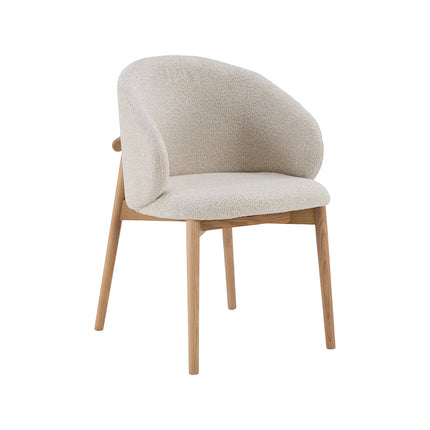 LABEL51 Eetkamerstoel Nagano - Naturel - Geweven - Naturel Houten Frame