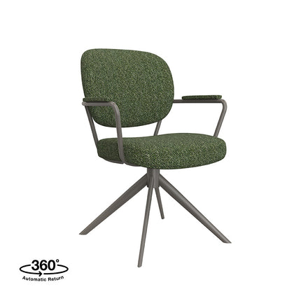 LABEL51 Eetkamerstoel Basel - Forest - Royal Boucle - Forest Metalen Frame