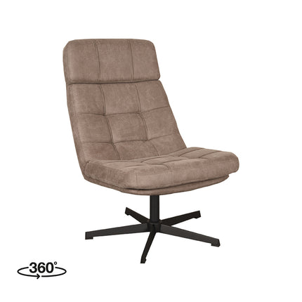 Fauteuil Alvar - Taupe - Micro Suede