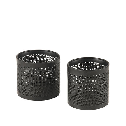 Kaarsenhouders - Zwart - Metaal - M