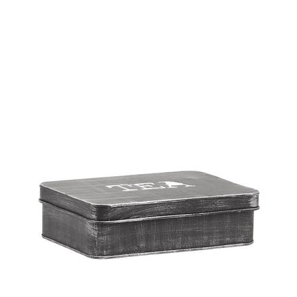 Theedoos - Zwart - Metaal