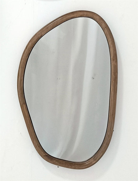 Organische spiegel houten lijst 38,5x62cm