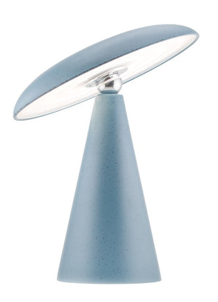 Bureaulamp Mush LED op accu mat blue dots, afneembare kap