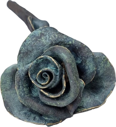 Roos - Keramiek - Handgemaakt Troostgeschenk Bij Overleiden - Rouw - Troost - Keramisch - Rozen - Geschenk - Verjaardag - 25 cm