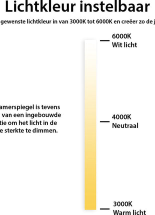 Badkamerspiegel - Spiegel met Verlichting - Asymmetrisch - Organische Spiegel - Anti Condens - Led Verlichting - 100 cm