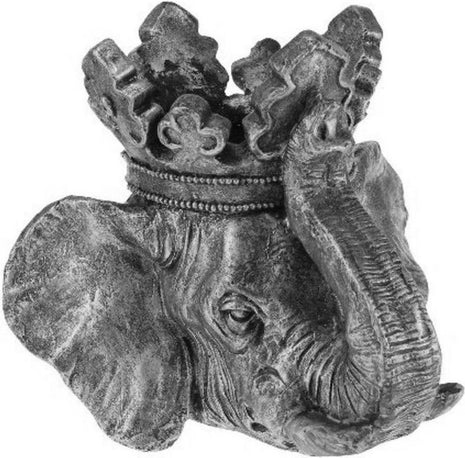 Bloempot Olifant - Bloempotten voor Binnen en Buiten - Plantenbak - Zilver - 43 cm breed