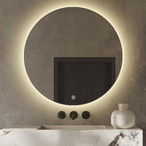 Badkamerspiegel Met Verlichting - Badkamerspiegel Rond 60 cm - Anti Condens - 3 Standen - 60 cm
