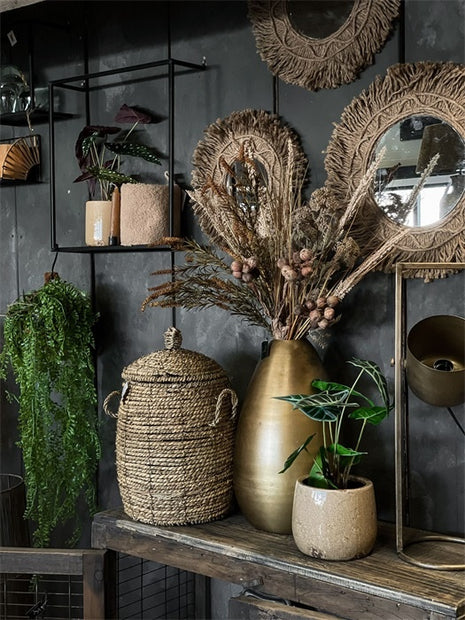 Spiegel  rond jute