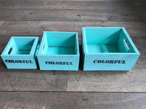 Kist turqoise 15 x 15