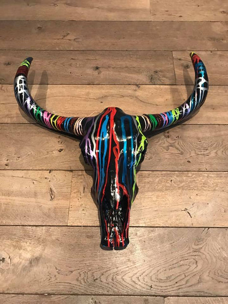Skull geschilderd zwart