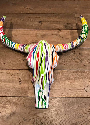 Skull geschilderd wit