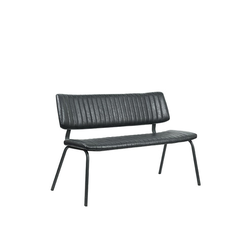 Eetkamerbank Gusto - Zwart - PU-Leder - 120 cm