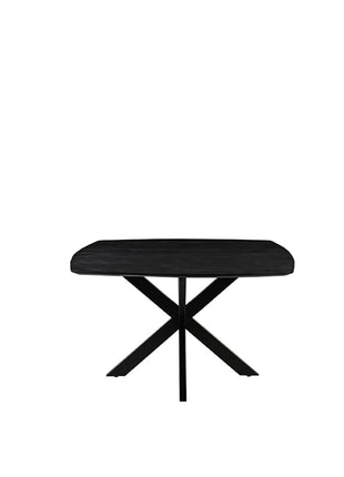 Eetkamertafel Blake - Zwart - Mangohout - 130x130 cm