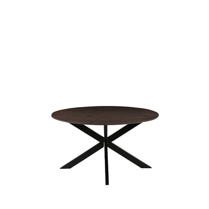 Eetkamertafel Otis - Espresso - Mangohout - 130 cm - Rond