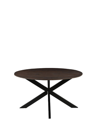 Eetkamertafel Otis - Espresso - Mangohout - 130 cm - Rond