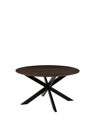 Eetkamertafel Otis - Espresso - Mangohout - 130 cm - Rond