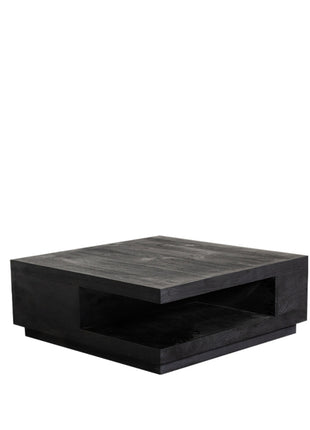 Salontafel Square - Zwart - Mangohout