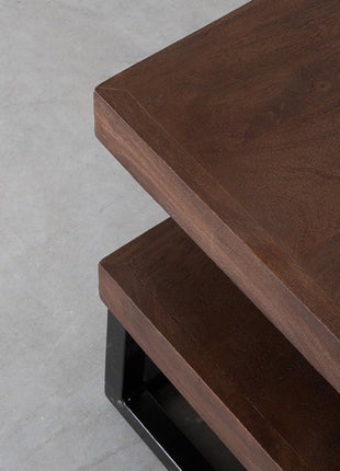 LABEL51 Salontafel Cube - Espresso - Mangohout