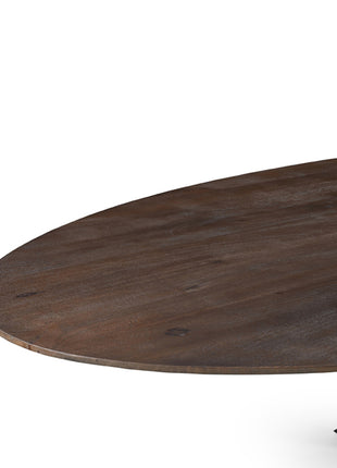Eetkamertafel James - Espresso - Mangohout - 240 cm - Ovaal