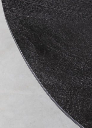 Salontafel Otis - Zwart - Mangohout - 80 cm