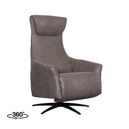 Fauteuil Lund - Taupe - Micro Suede