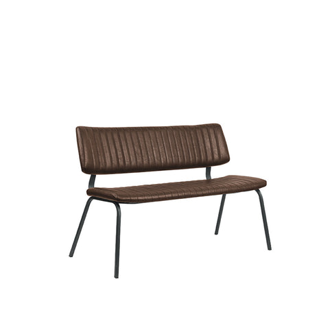 Eetkamerbank Gusto - Bruin - PU-Leder - 120 cm