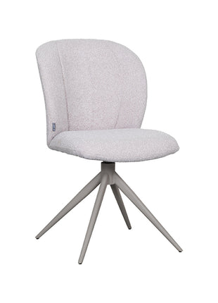 Eetkamerstoel Kimo - Naturel - Boucle - Taupe Onderstel