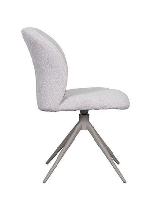 Eetkamerstoel Kimo - Naturel - Boucle - Taupe Onderstel