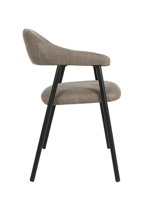 LABEL51 Eetkamerstoel Amaze - Taupe - Micro Suede